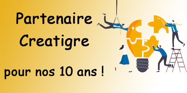 Nos partenaires pour les 10 ans de Creatigre